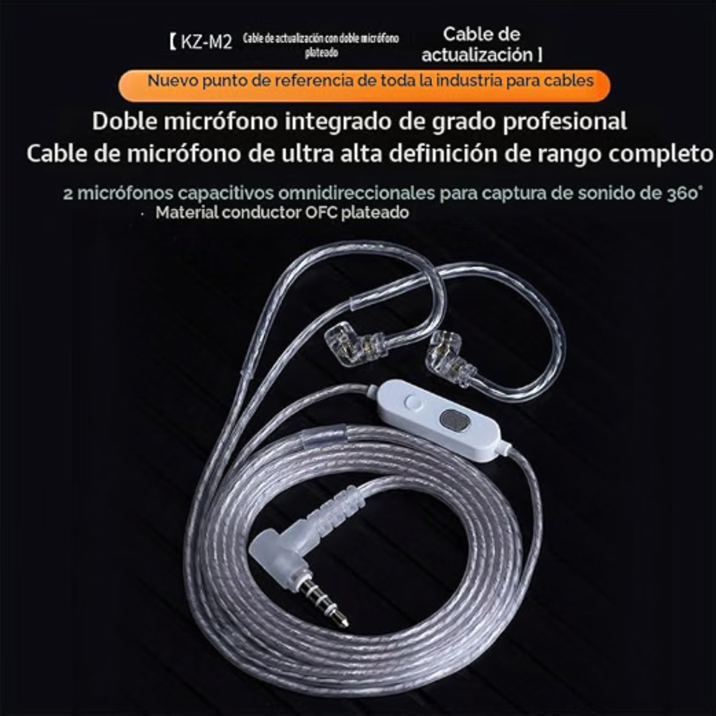 Cable KZ con micrófono mejorado