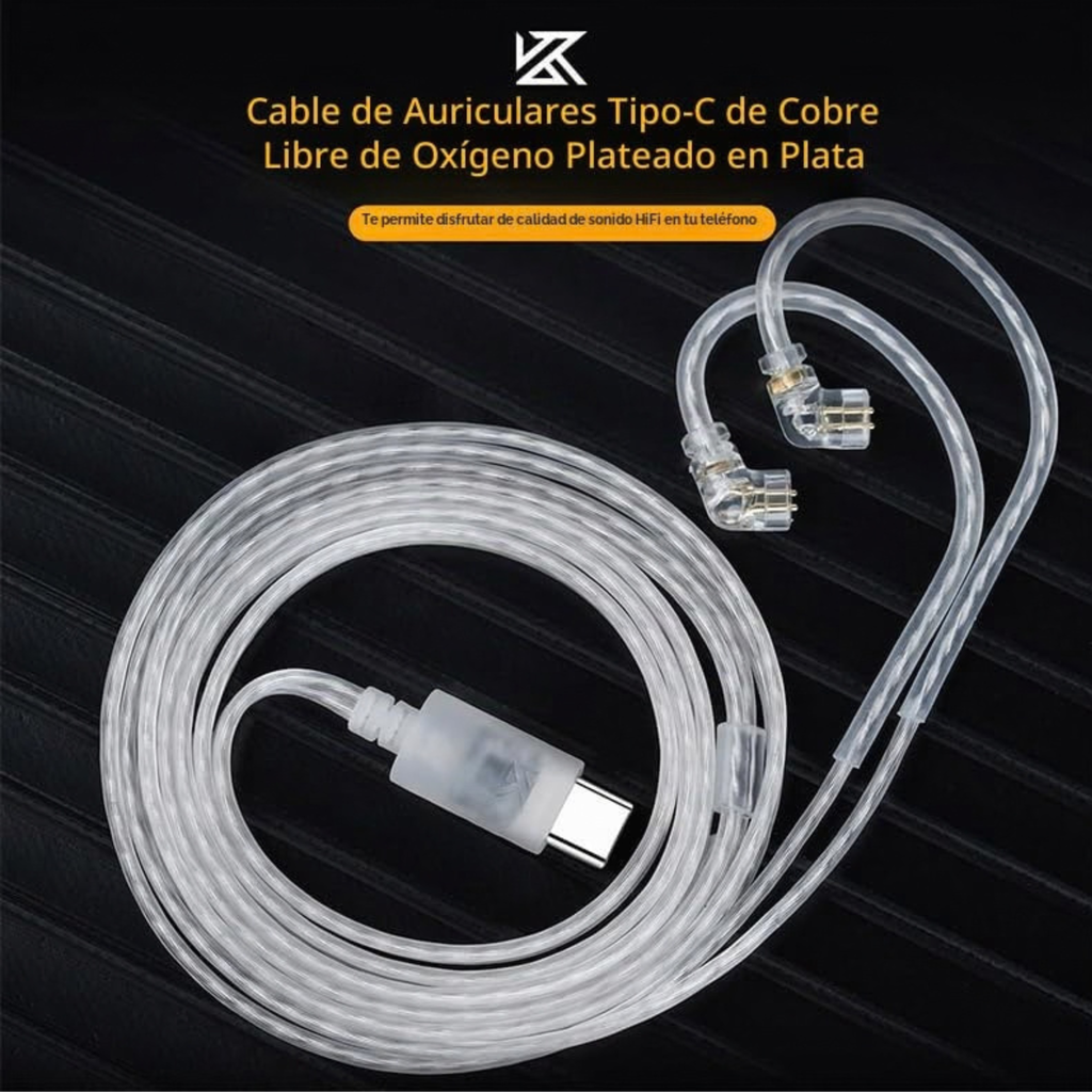 Cable KZ con micrófono USB C
