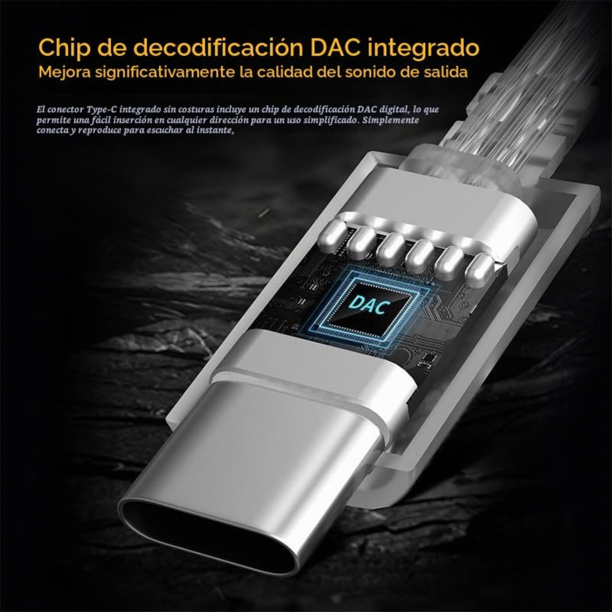 Cable KZ con micrófono USB C